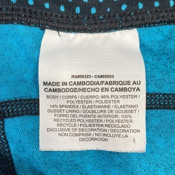 Nike Dri Fit Epic Run Tight Black Blue Capri Pants Size Small 799156 010 - Picture 8 of 13